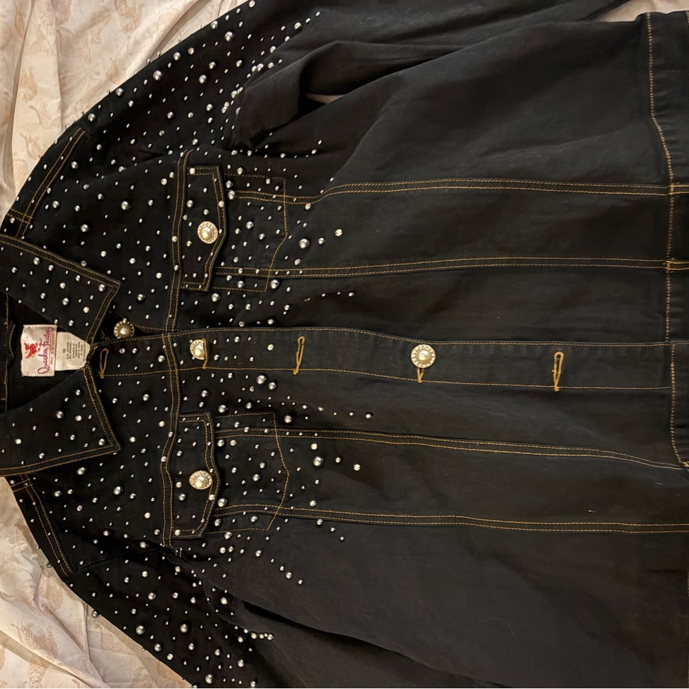 Quacker Factory Black Embellished Jacket